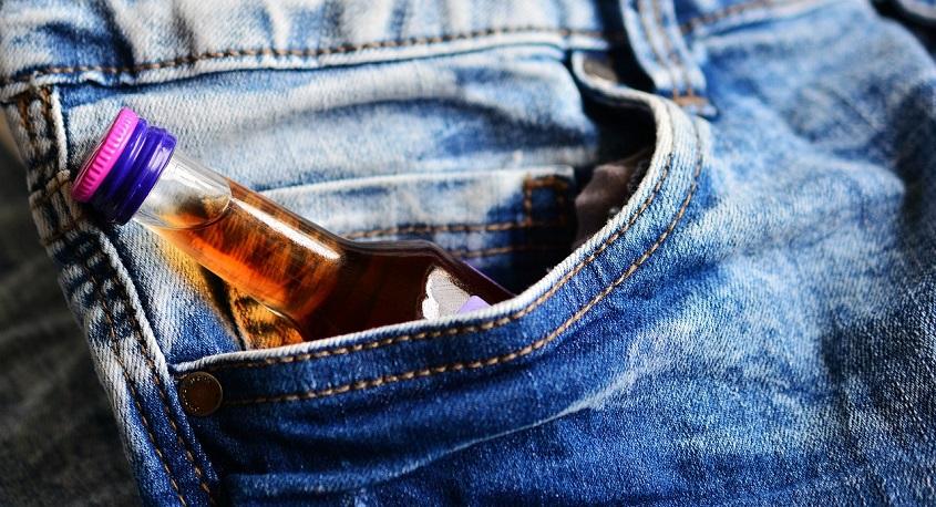 Alcohol in pocket