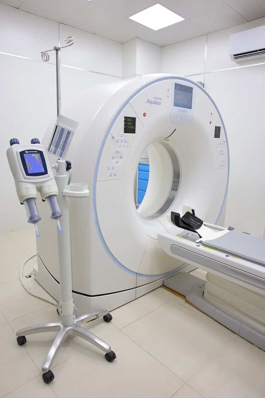 Magnetic resonance imaging machine in the hospital