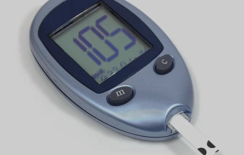 An image of a glucometer, an essential tool for monitoring blood sugar levels in individuals with Type 2 Diabetes