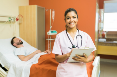 How Does an ASN Compare to a BSN for New Nursing Students? Nursing student studying clinical skills in hospital training environment preparing for RN licensure exam.