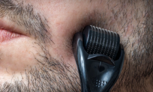 beard roller used by a man kir