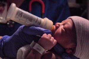 feeding a baby 