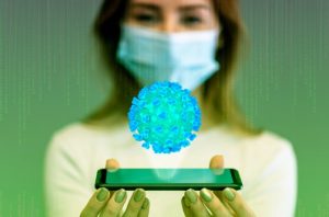 reviewing AI-generated diagnostic insights in a modern healthcare setting.