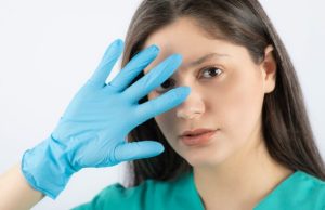 How to Know If You Need Eyelid Surgery or Just Better Skincare a woman after eyelid surgery