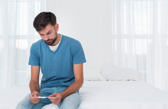 male infertility evaluation results with a patient