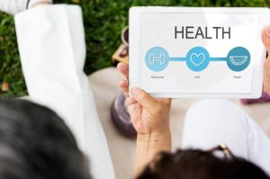 The Growing Importance of Personalized Health Recommendations a person using a health app in a tablet