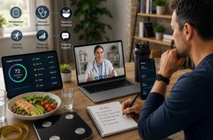 Personalized Weight Management Is Becoming More Accessible Than Ever a person in a weight loss remote session