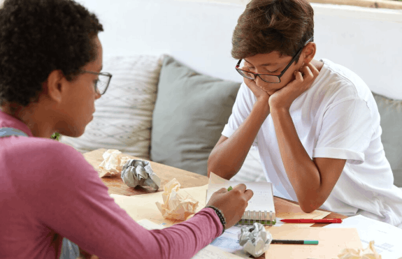 Teen receiving support for substance use and co-occurring mental health conditions