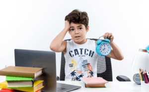 Child with ADHD struggling with attention and daily routines