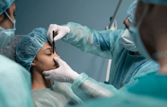 Doctor doing natural-looking cosmetic surgery.