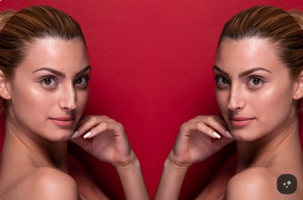 Facial rejuvenation illustration showing natural cheek, jawline, and neck contours