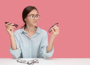 Adult experiencing blurred distance vision due to myopia