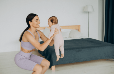 woman considering body changes after baby birth